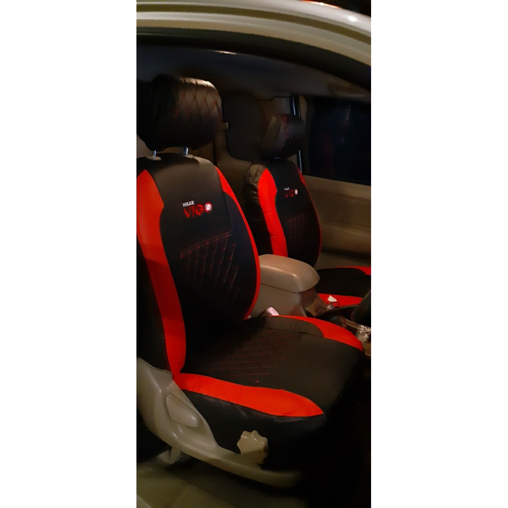ชุดหุ้มเบาะ VIP VIGO ตรงรุ่น ทุกรุ่น ทุกปี หุ้มเบาะแบบสวมทับ เข้ารูปตรงรุ่นชุด หนังอย่างดี หุ้มเบาะ TOYOTA โตโยต้า วีโก้ - รูปที่ 5