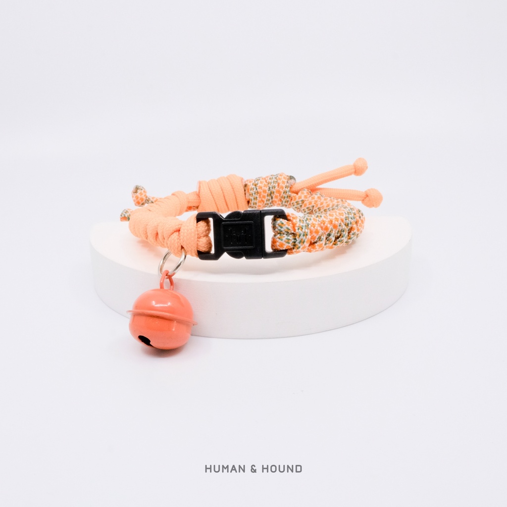 ปลอกคอแมว พร้อมหัวล็อกนิรภัย Human and  Hound- Paracord Cat Collar – 2tone