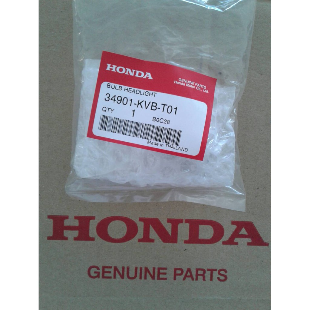 หลอดไฟหน้าศูนย์แท้ 100% สำหรับรถมอเตอร์ไซด์ Honda รุ่น Click 110/110i Clicl 125i  / (34901-KVB-T01)