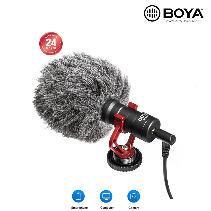 [ไมค์โครโฟน]Boya Mic. BY-MM1 Universal Cardiod Shotgun Microphone for iPhone