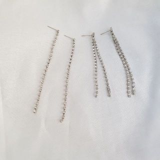 Long diamond earrings