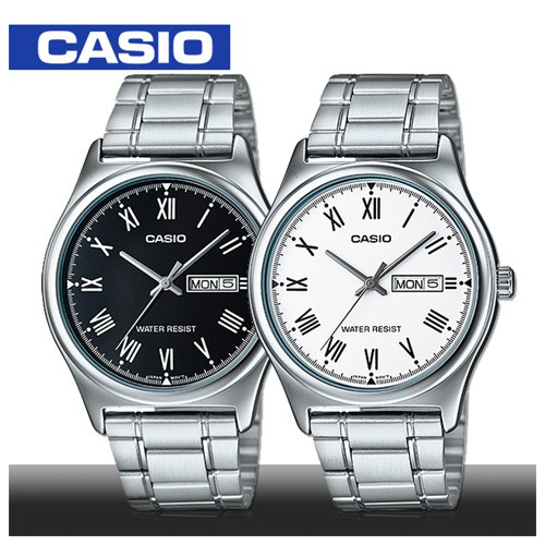 Casio Standard นาฬิกาข้อมือผู้ชาย สายสแตนเลส รุ่น MTP-V006D,MTP-V006D-1B,MTP-V006D-7B