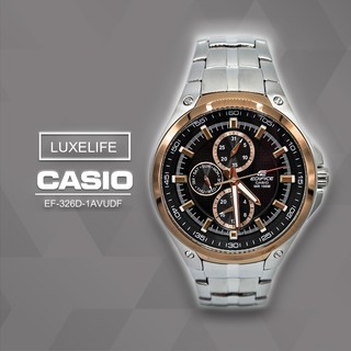 นาฬิกาข้อมือ Casio รุ่น EF-326D-1AVDF Edifice- นาฬิกาข้อมือผู้ชาย สายสแตนเลส- Silver