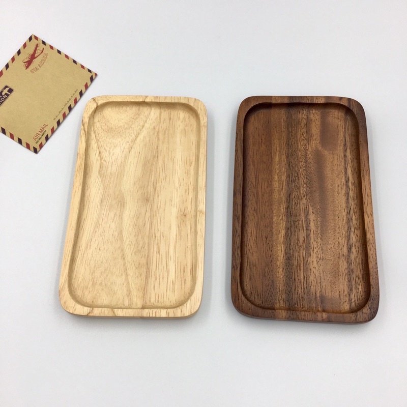 ถาดไม้เหลี่ยม 4.5x8 นิ้ว