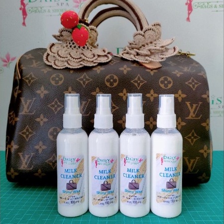 น้ำนมสปากระเป๋าBrandname ป้องกันรังสี UV 🌞ไม่ให้สีซีดจาง  1 ขวด ปริมาณ 100 ml   แนะนำโดยช่างสปากระเป๋า แถมสำลี 1 แพค