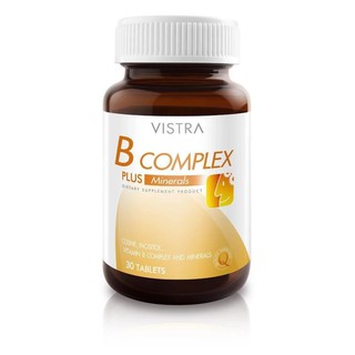 VISTRA B Complex Plus Minerals วิตามินบีรวม บำรุงสมอง และระบบประสาท (30 เม็ด)