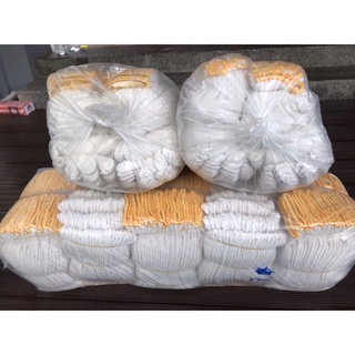 ถุงมือผ้าทำงาน 600 กรัม(460บ./10โหล)สีขาว ขอบเหลือง