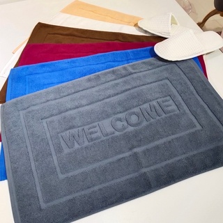 Two Sisters ผ้าเช็ดเท้าโรงแรม ลาย Welcome 18x28 นิ้ว (8 ปอนด์) Cotton100% เกรดโรงแรม