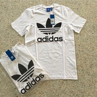 เสื้อยืดคอกลม สีขาว Adidas