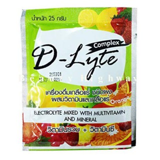 D-Lyte เครื่องดื่มเกลือแร่ ชนิดผง สำหรับ นักกีฬา ผู้ที่ออกกำลังกาย เหนื่อย เพลีย 1 ซอง