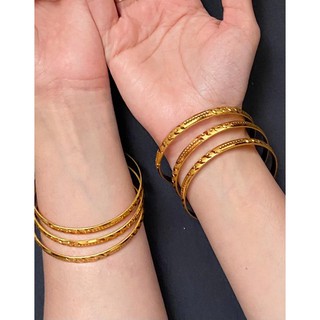 สร้อยข้อมือไทเทเนียม สีทอง สไตล์อินเดีย KERONCONG 3 ชิ้น