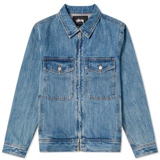 SLUM LTD - STUSSY DENIM GARAGE JACKET LIGHT INDIGO