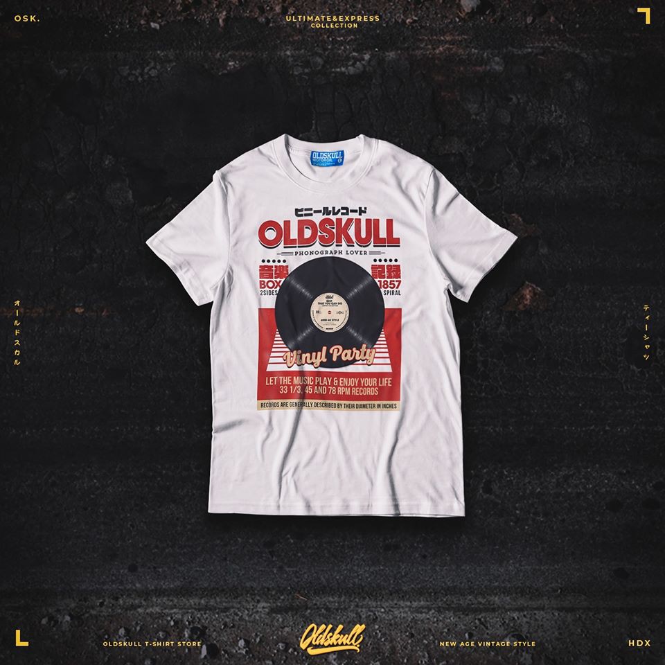 เสื้อยืด Oldskull Express HD NO.161 (PHONOGRAPH LOVER)