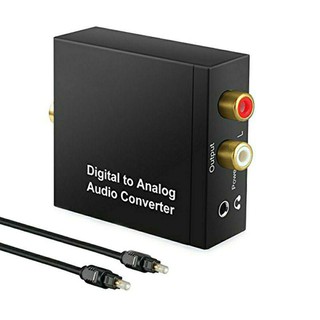 แปลงสัญญาณเสียงดิจิตอล Optical to RCA อะแดปเตอร์ ไฟเบอร์ออปติก เป็น อนาล็อก อาร์ซีเอ Optical Coax Toslink แปลง RCA L/ R