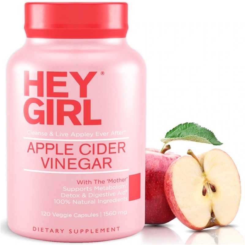 🔥พรีออเดอร์🔥Hey Girl Apple cider vinegar ของแท้จากอเมริกา วิตามินช่วยควบคุมน้ำหนักและเผาผลาญ รองรับโดยUSFDA