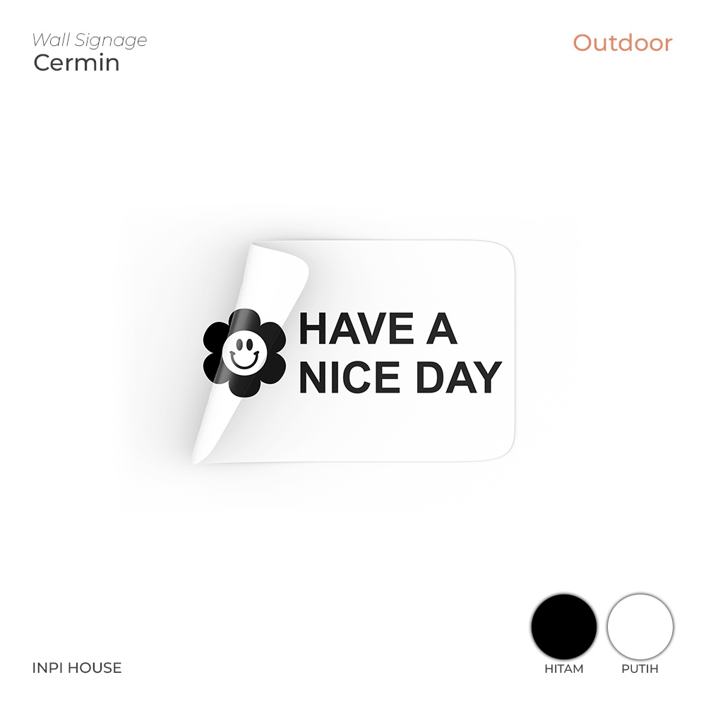 สติ๊กเกอร์ตัด Oracal Mirror Decorative - HAVE A NICE DAY