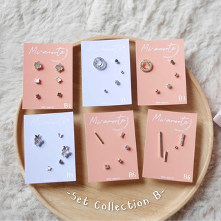 ต่างหูก้านเงินแท้ S92.5 ♡ Set collection B⁣