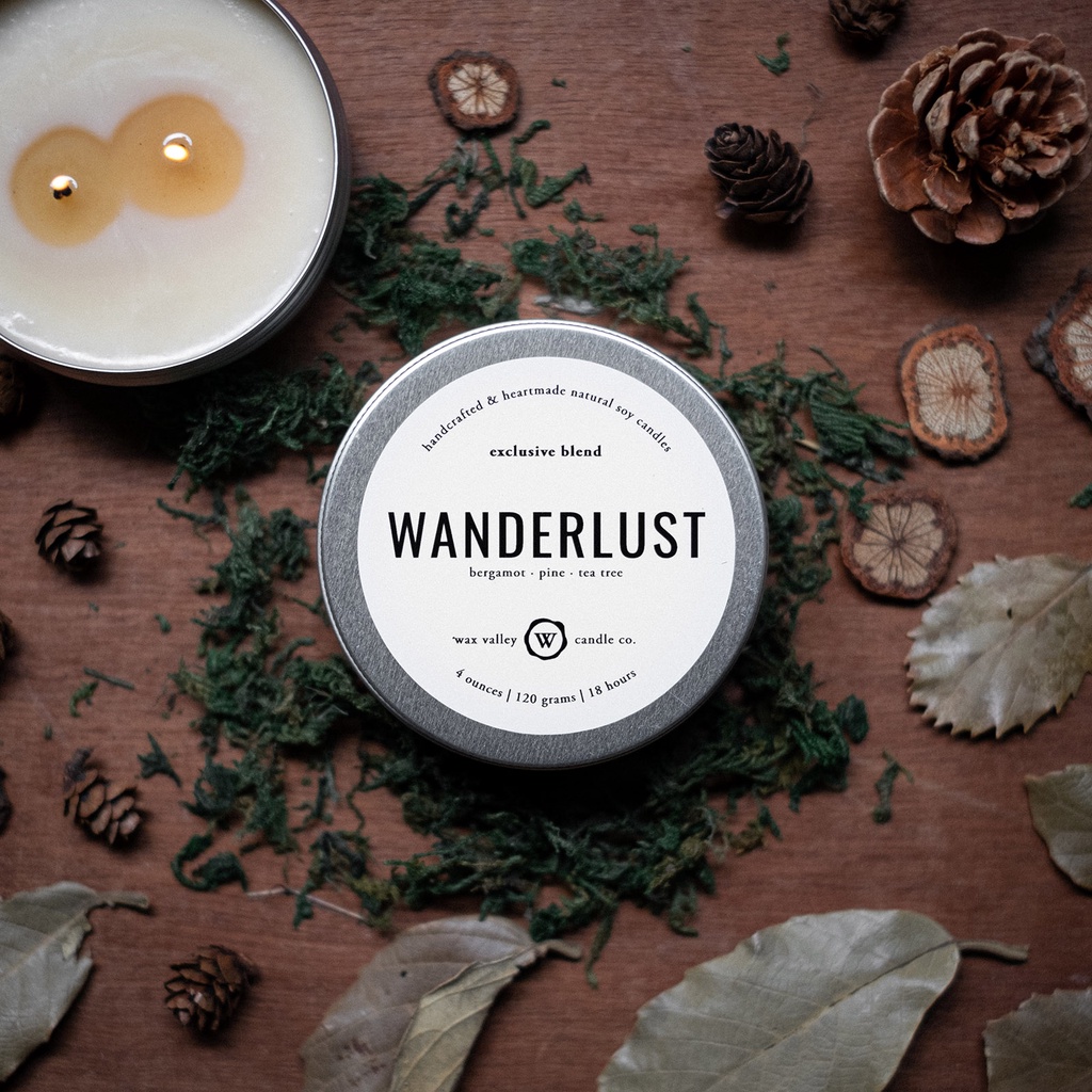 เทียนหอม เทียนไขถั่วเหลือง Wanderlust  - Bergamot, Pine & Tea Tree
