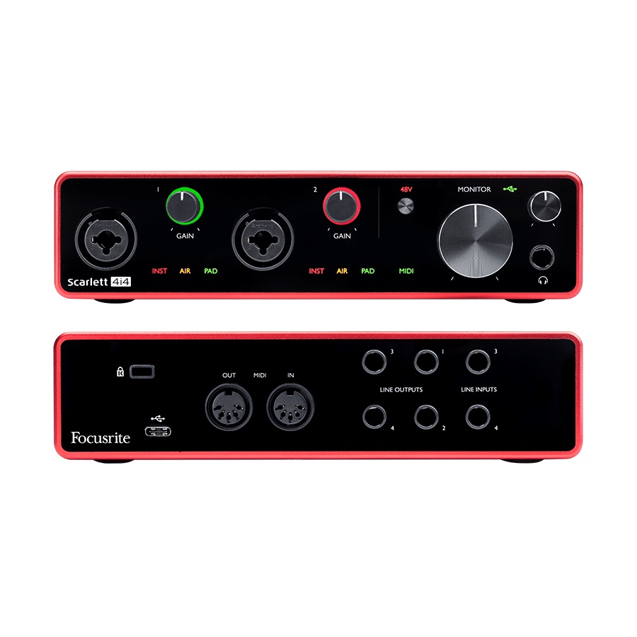 Focusrite Scarlett 4i4 (Gen3) USB Audio Interface ออดิโอ