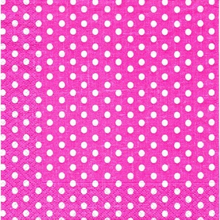 Pladao Napkin ภาพ ลายแต่ง Just dots pink ลายจุดบนพื้นชมพู กระดาษแนพกิ้น สำหรับงานศิลปะ เดคูพาจ decoupage ขนาดL 33x33