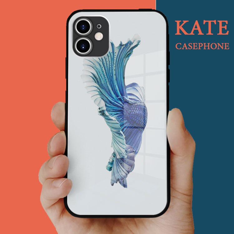 เคสโทรศัพท์ปลาสีสมัยใหม่พร้อมกระจกชายด้านหลังสําหรับ Iphone 7/8/8Plus/X/Xs/Xs Max/11/11 Promax/12/12