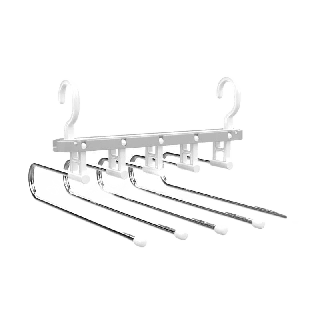 【สินค้าคุณภาพดี】VINIMALL ไม้แขวนกางเกง 5 ช่อง ประหยัดพื้นที่ สไตล์มินิมอล แขวนกางเกง จัดระเบียบตู้เสื้อผ้า