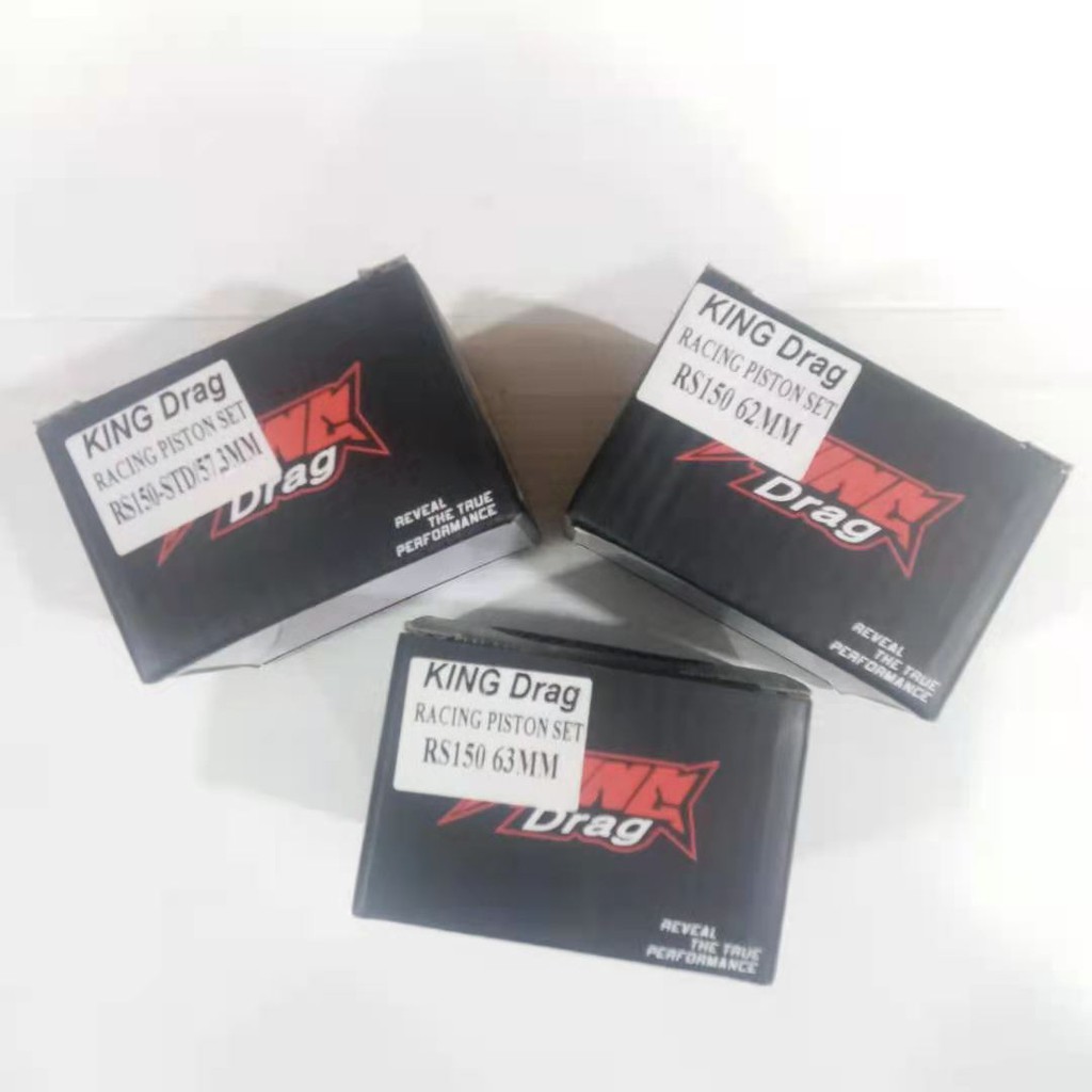 KING DRAG RACING PISTON DOME SET RS150 ( 57.3/ 62 / 63MM) PISTON