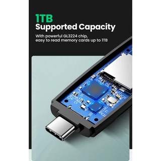 Ugreen อะแดปเตอร์ การ์ดรีดเดอร์ USB Type-C USB 3.0 เป็น SD Micro SD TF OTG สําหรับแล็ปท็อป โทรศัพท์