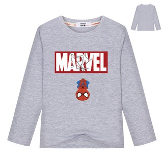 เสื้อยืดแขนยาวพิมพ์ลาย Spider Man Marvel Avengers