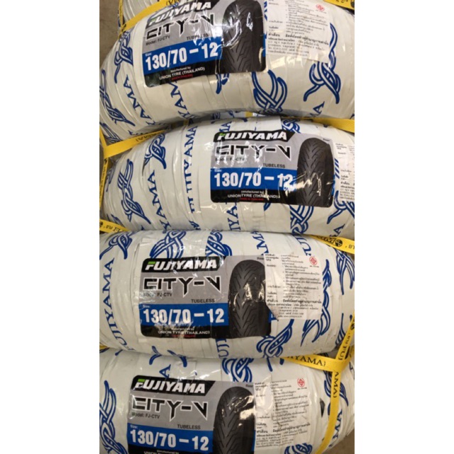 ยางนอก Fujiyama ลายcityV #ขอบ12 120-130/70-12 สำหรับ msx ksr zoomer