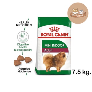 Royal canin mini indoor adult 7.5 kg อาหารเม็ดสุนุขโตพันธ์เล็ก