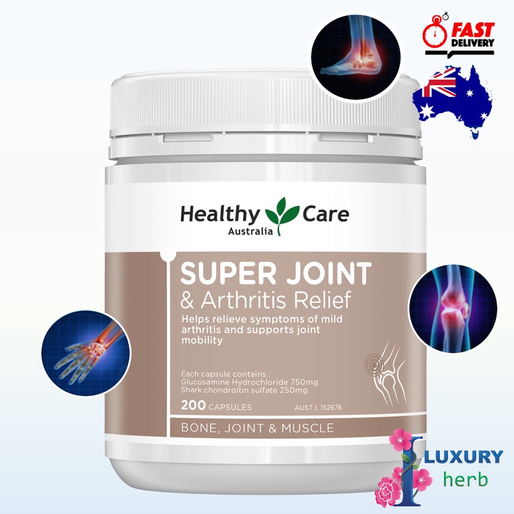 บำรุงข้อเสื่อม Healthy Care Super Joint & Arthritis Relief 200 Capsules