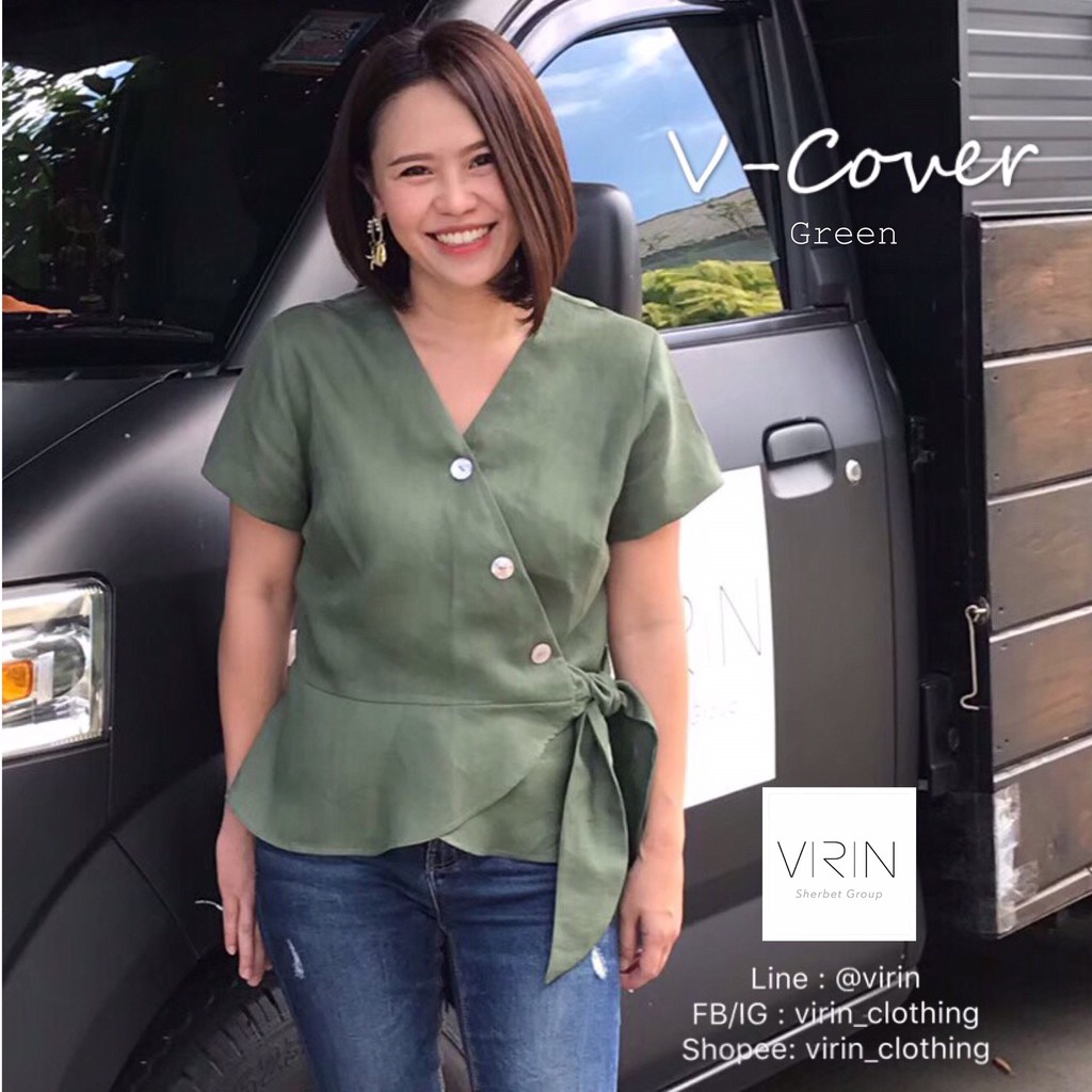 Virin_Clothing เสื้อลินิน รุ่น V-cover ราคา ถูกที่สุด ดีลบีเคเค แกลเลอรีภาพที่ 2
