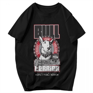 [COD]พร้อมส่ง เสื้อยืดคอกลม แขนสั้น ผ้าฝ้าย 100% พิมพ์ลายภาษาอังกฤษ Bull Terrier หลากสี แฟชั่นฤดูร้อน สําหรับผู้ชายS-5XL