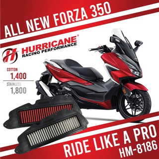 กรองอากาศแต่ง HURRICANE สำหรับ FORZA 350 และ ADV 350 Air Filter