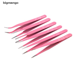 [bigmango] แหนบสเตนเลส สีชมพู แบบมืออาชีพ แหนบกันขนคิ้ว เพื่อความงาม แบบเอียง ใหม่