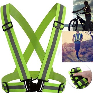 F01  Reflective Vest、เสื้อกั๊กสะท้อนแสงปรับยืดหยุ่นสายเสื้อกล้ามสำหรับวิ่งปั่นจักรยานจ๊อกกิ้ง 100 ชิ้น