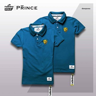 Rudedog เสื้อโปโล ชาย หญิง   รุ่น Prince  สี ฟ้าน้ำทะเล (Deep sea)