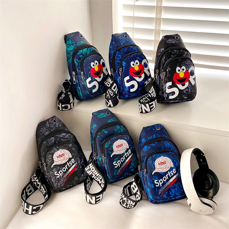 Children's Chest Bag Boys' Outdoor Leisure Crossbody Bag Trendy Korean Travel Backpack