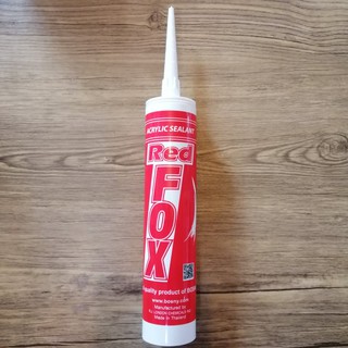 อะครีลิคสีขาว แด๊พ ทาทับสีได้ ยี่ห้อ RED FOX ACRYLIC SEALANT ขนาด430กรัม