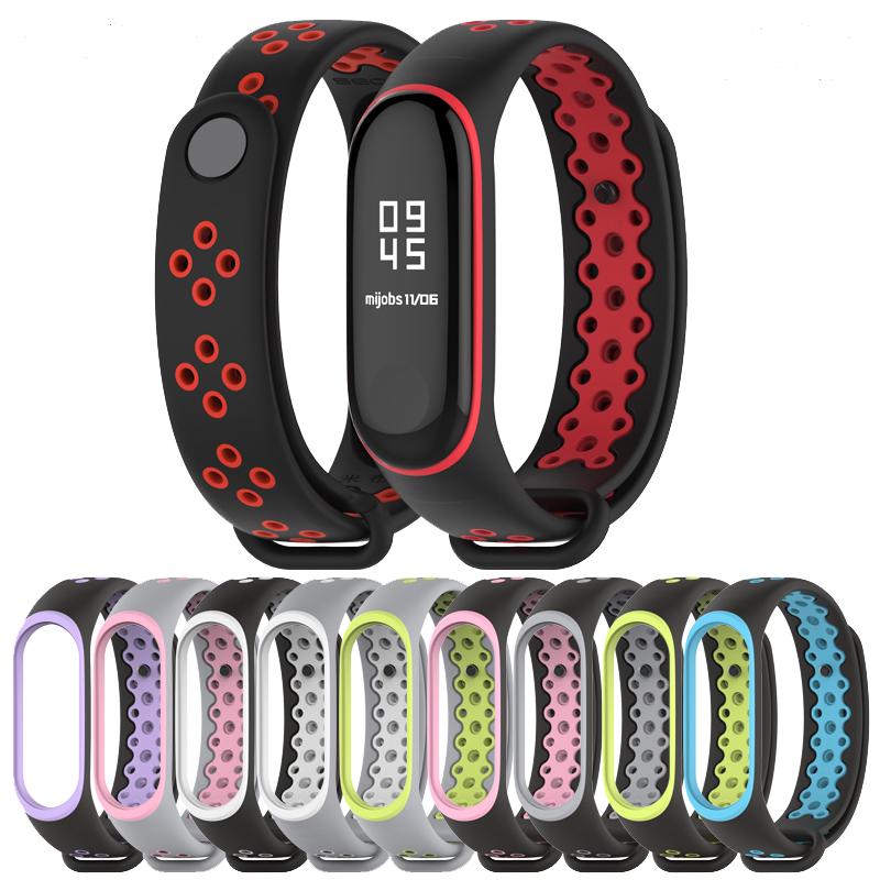 ซิลิโคนMi Band 3 สายรัดข้อมืออัจฉริยะ Xiaomi Wistband