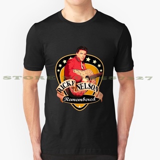 เสื้อยืดแขนสั้นลําลอง ผ้าฝ้ายแท้ ทรงหลวม พิมพ์ลาย Ricky Nelson Rick Nelson Ricky Nelson Remembered Rick Nelson แฟชั่นวิน