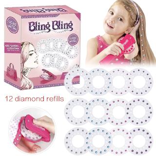 Blinger Hair Sticker Set Blingbling Fashion Girl Make Up Accessorise Diamond Blingbling Refill Set