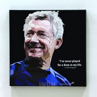 Sir Alex Ferguson รูปภาพ​ติดผนัง อเล็กซ์ เฟอร์กูสัน pop art ผีแดง แมนยู Manchester United กรอบรูป แต่งบ้าน ของขวัญ