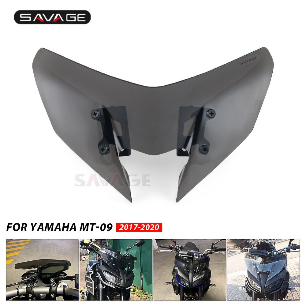 For YAMAHA MT-09/SP FZ-09 MT09 FZ09 2017 2018 2019 2020 Motorcycle Accessories Windscreen Pare-brise