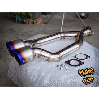 ท่อไอเสีย ท่อคู่ออกกลางยอดฮิต!! HONDA CIVIC FC / FK ตรงรุ่น แบรนด์ G-PIPE Exhaust