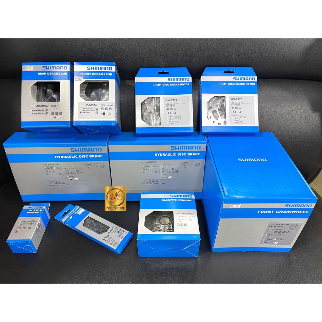 Shimano 105 R7020 R7000 2x11-Spd Groupset ทั้งชุด HYDRAULIC DISC (MT800 Rotor 2pc)