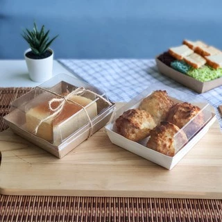 Goodboxpack (แพ็คละ50ชุด) กล่องอาหาร ขึ้นรูป+ฝาพลาสติก ทรงจตุรัส/ผืนผ้า สินค้าขายดี