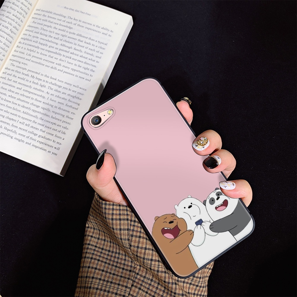 Oppo A5 A9 2020 A1k F11 F1 Plus R9 R9s R15 R17 Pro Soft Case B34 Cute We Bare Bears Funny