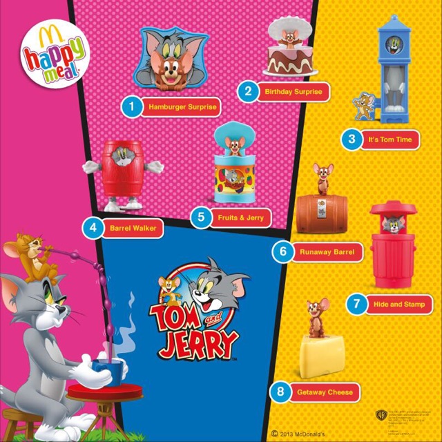 ครบเซ็ทTom and Jerry Mcdonald’s Happy meal Toys set